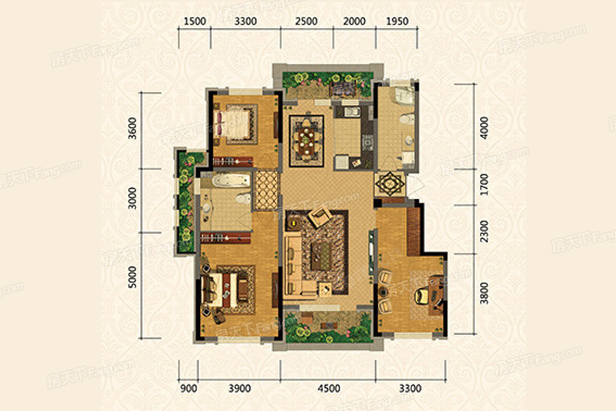 郡源九頌大院127㎡戶型圖