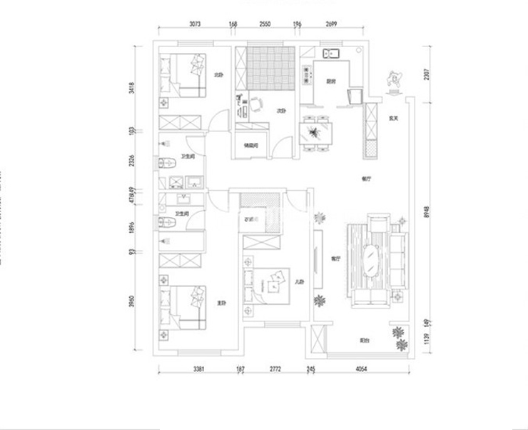 龍湖西府原著-156平-美式風(fēng)格-平面圖.jpg