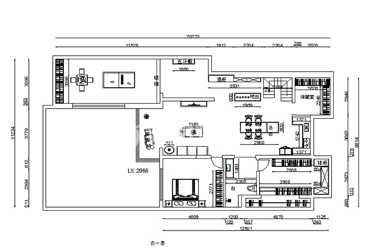 華潤翡翠城-350平-現代簡約風格-戶型圖負一.jpg